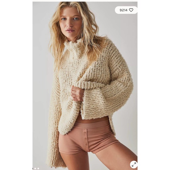 Free People Sweaters - Free People Canyon Pullover Mock Neck Sweater in Birch Size Small NWT